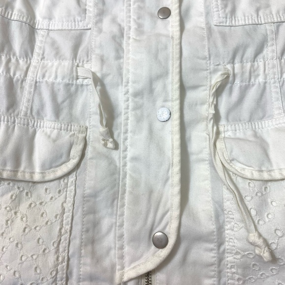 Anthropologie Hei Hei Marais Eyelet Anorak  White Jacket - Picture 9 of 14